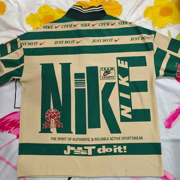 Nike Cream Green Long-Sleeved Polo Shirt - Picture 7 of 7